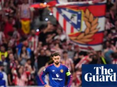 Barrios marcou aos 53 segundos e o Atlético causou sofrimento ao Manchester United de 10 jogadores | Liga dos Campeões