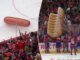 Cena ‘louca’ mostra cachorro-quente inflável e pão caindo no gelo no jogo dos Canadiens Cena 'louca' mostra cachorro-quente inflável e pão caindo no gelo no jogo dos Canadiens