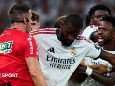 Vinicius Junior, do Real Madrid, perde jogo do Barcelona após suspensão de quatro jogos
