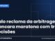 Galo reclama da arbitragem e encara maratona com três decisões Arte da Manchete Esportiva sobre a agenda do Atlético-MG com clássico, Copa do Brasil e final da Sul-Americana