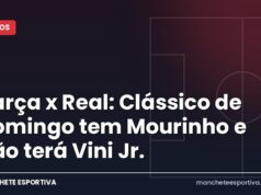 Barça x Real: Clássico de domingo tem Mourinho e não terá Vini Jr. Camp Nou antes do Clássico entre Barcelona e Real Madrid