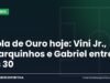Bola de Ouro hoje: Vini Jr., Marquinhos e Gabriel entre os 30 Arte da Manchete Esportiva sobre a cerimônia da Bola de Ouro 2026 em Londres com indicados brasileiros