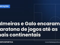 Palmeiras e Galo encaram maratona de jogos até as finais continentais Calendário de jogos de Palmeiras e Atlético-MG até as finais