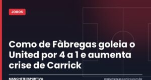 Como de Fàbregas goleia o United por 4 a 1 e aumenta crise de Carrick Nico Paz comemora gol do Como contra o Manchester United