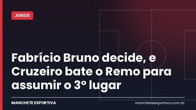 Fabrício Bruno decide, e Cruzeiro bate o Remo para assumir o 3º lugar Fabrício Bruno decide, e Cruzeiro bate o Remo para assumir o 3º lugar