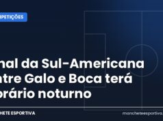 Final da Sul-Americana entre Galo e Boca terá horário noturno Arte da Manchete Esportiva sobre o horário da final da Sul-Americana entre Atlético-MG e Boca Juniors