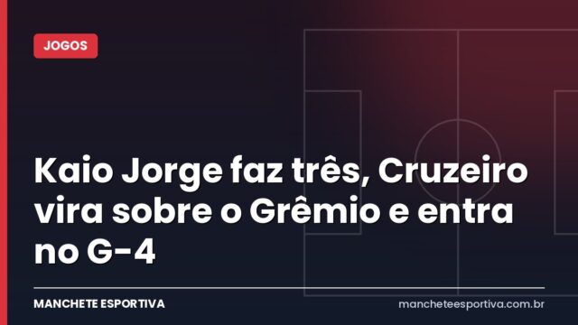 Kaio Jorge faz três, Cruzeiro vira sobre o Grêmio e entra no G-4 Kaio Jorge faz três, Cruzeiro vira sobre o Grêmio e entra no G-4