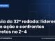 Guia da 32ª rodada: líderes em ação e confrontos diretos no Z-4 Tabela e jogos da 32ª rodada do Brasileirão 2026