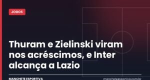 Thuram e Zielinski viram nos acréscimos, e Inter alcança a Lazio Arte da Manchete Esportiva sobre a virada da Inter contra a Fiorentina com gols de Thuram e Zielinski