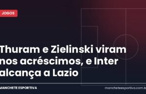 Thuram e Zielinski viram nos acréscimos, e Inter alcança a Lazio Arte da Manchete Esportiva sobre a virada da Inter contra a Fiorentina com gols de Thuram e Zielinski