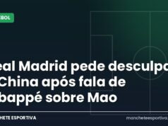 Real Madrid pede desculpas à China após fala de Mbappé sobre Mao Arte da Manchete Esportiva sobre o pedido de desculpas do Real Madrid à China após a polêmica de Mbappé
