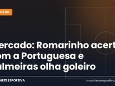 Mercado: Romarinho acerta com a Portuguesa e Palmeiras olha goleiro Ilustração do mercado da bola com Romarinho e a Portuguesa