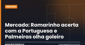 Mercado: Romarinho acerta com a Portuguesa e Palmeiras olha goleiro Ilustração do mercado da bola com Romarinho e a Portuguesa