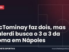 McTominay faz dois, mas Balerdi busca o 3 a 3 da Roma em Nápoles Arte da Manchete Esportiva sobre o empate por 3 a 3 entre Napoli e Roma no estádio Maradona