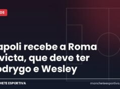 Napoli recebe a Roma invicta, que deve ter Rodrygo e Wesley Arte da Manchete Esportiva com a prévia de Napoli x Roma pela Serie A, com Rodrygo e Wesley na Roma