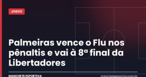 Palmeiras vence o Flu nos pênaltis e vai à 8ª final da Libertadores Jogadores do Palmeiras comemoram classificação para a final da Libertadores