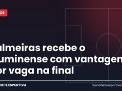 Palmeiras recebe o Fluminense com vantagem por vaga na final Arte Manchete Esportiva sobre Palmeiras x Fluminense pela semifinal da Libertadores