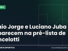 Kaio Jorge e Luciano Juba aparecem na pré-lista de Ancelotti Arte da Manchete Esportiva sobre a pré-lista da Seleção de Ancelotti com Kaio Jorge e Luciano Juba