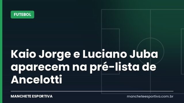 Kaio Jorge e Luciano Juba aparecem na pré-lista de Ancelotti