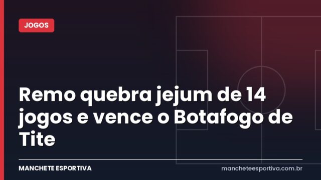 Remo quebra jejum de 14 jogos e vence o Botafogo de Tite