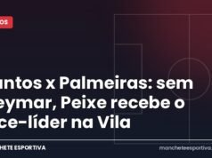 Santos x Palmeiras: sem Neymar, Peixe recebe o vice-líder na Vila Arte da Manchete Esportiva com a prévia do clássico Santos x Palmeiras na Vila Belmiro pelo Brasileirão