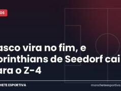 Vasco vira no fim, e Corinthians de Seedorf cai para o Z-4 Arte da Manchete Esportiva sobre a virada do Vasco contra o Corinthians em São Januário na estreia de Seedorf