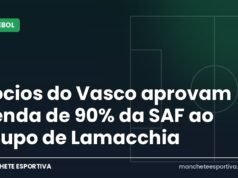 Sócios do Vasco aprovam venda de 90% da SAF ao grupo de Lamacchia Arte da Manchete Esportiva sobre a aprovação da venda da SAF do Vasco ao grupo de Marcos Lamacchia