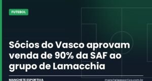 Sócios do Vasco aprovam venda de 90% da SAF ao grupo de Lamacchia Arte da Manchete Esportiva sobre a aprovação da venda da SAF do Vasco ao grupo de Marcos Lamacchia