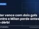 Inter vence com dois gols contra e Milan perde antes do dérbi Arte da Manchete Esportiva sobre a vitória da Inter e a derrota do Milan antes do dérbi de Milão na Serie A